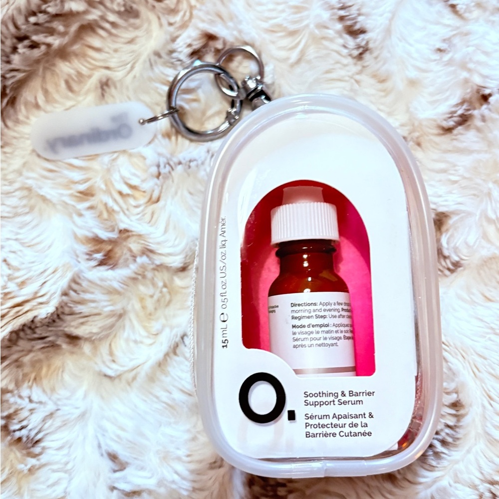 The Ordinary Soothing & Barrier Support Serum with Keychain - Red and White
